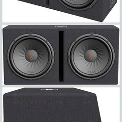 JBL Dual 12" Car Audio Ported Enclosure, Black