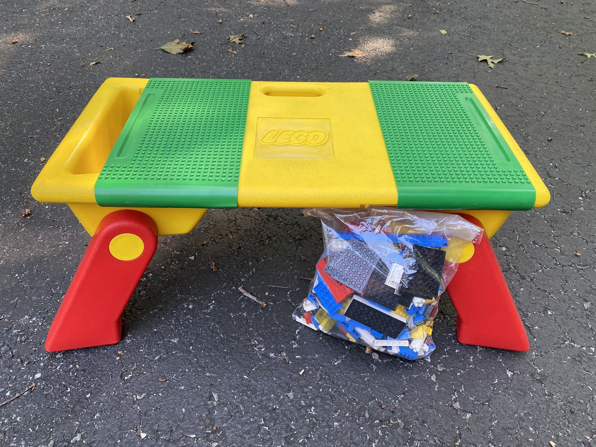 Large Portable LEGO Table w/Folding Legs & LEGOs