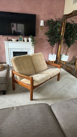 Vintage Domino Moebler Mid Century Modern Loveseat
