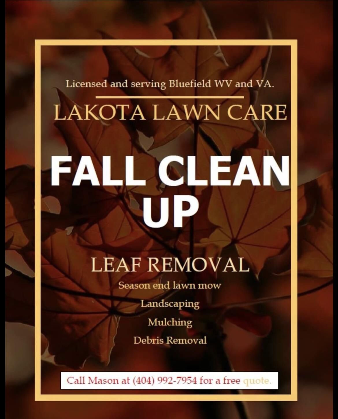 Complete Fall Leaf Cleanup: Raking, hauling, and disposal—gone!