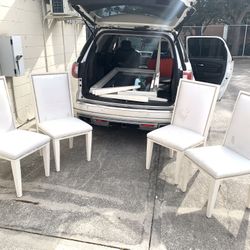 Furniture Set $159 For All 🎁🎄🚚🎈🍀dining, Dining Set, Chair, Table, House Furniture And Decoration, Dining And Kitchen Furniture, White, Glass