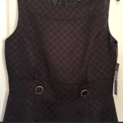 Tahari Arthur S. Levine black career dress size 12 NWT