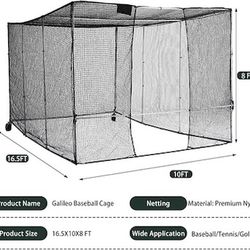 Used Gagalileo Portable Outdoor Softball Baseball Batting Hitting (Read Description)
