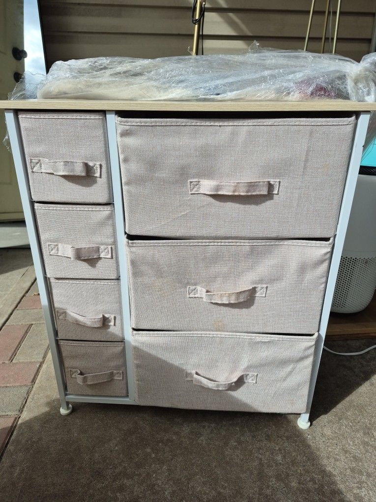 7 Drawer Fabric Storage Dresser Tower