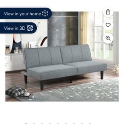 Gray Compact Folding Sofa/Futon