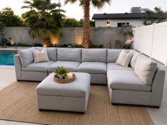 Thomasville 6-Piece Modular Sectional with Storage Ottoman
