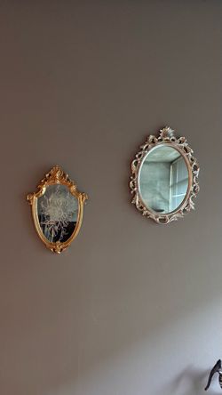 Ornate Decorative Wall Mirrors Set of 2