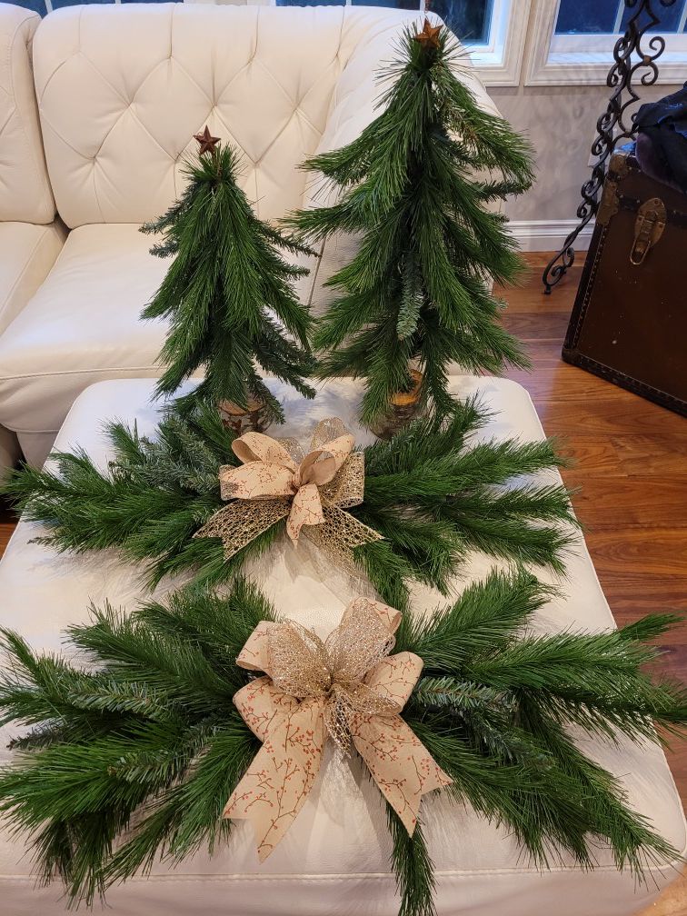 Christmas trees and swags (see description and prices below)