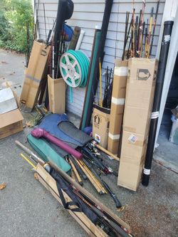 Fishing lot poles and reels