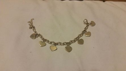 Silver Heart Charm Bracelet