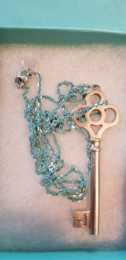 Authentic Tiffany And Co. Sparkling Blue Necklace