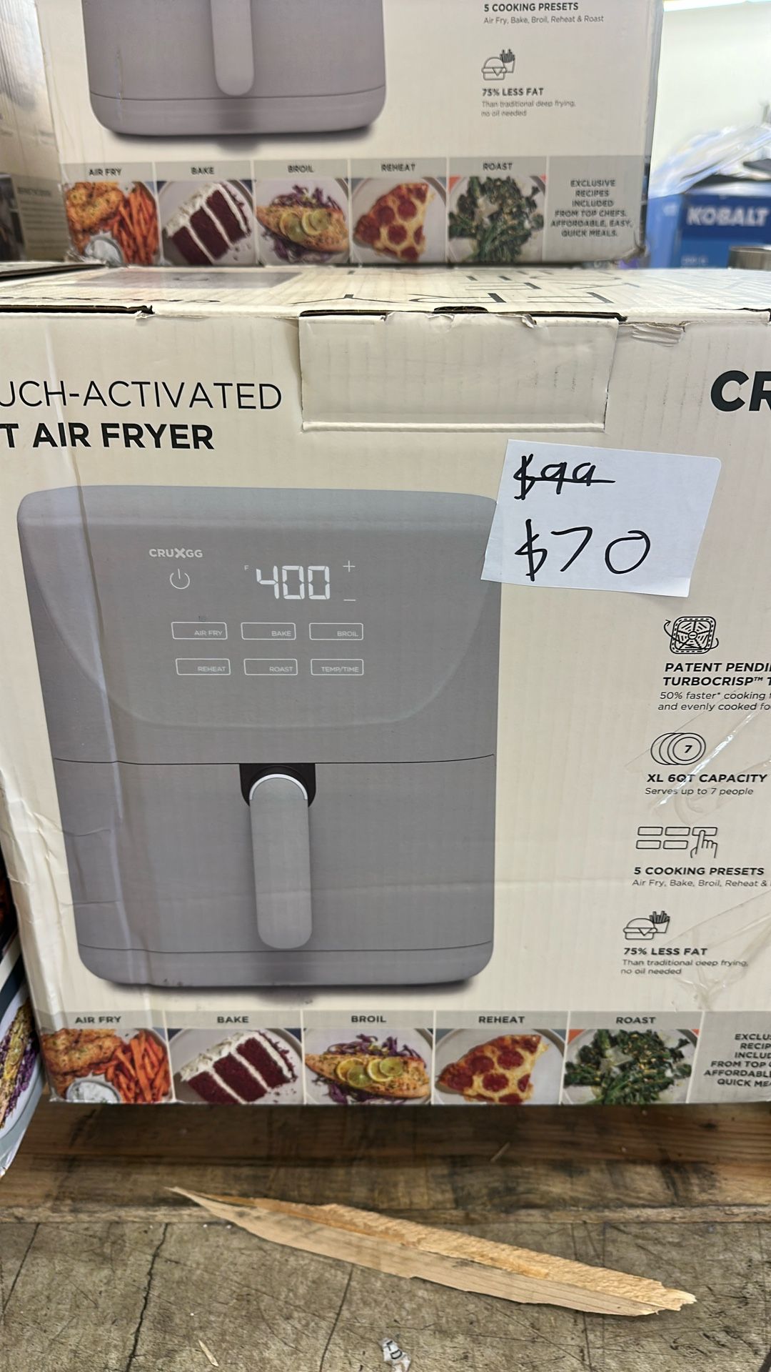 no 6 quart air fryer touch activated