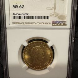 1915 Cuban Gold 10 Pesos NGC MS 62