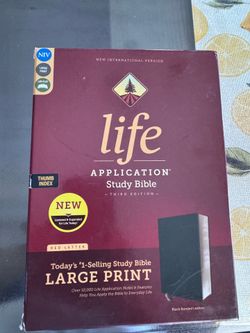 NIV Life Application Study Bible 3rd Ed Large Print Red Letter Thumb Index