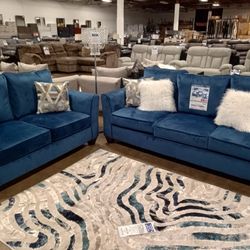More Great Furniture @ American Freight In Bryan TX Come See The Ellis Navy Sofa And Loveseat We Have In Stock Along With Great Accessories We Have