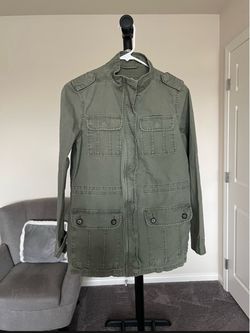 Olive Green Military Utility Jacket Size XS