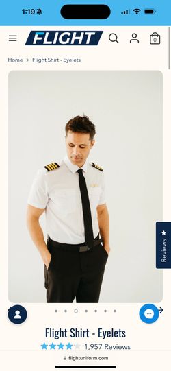 Flight Uniform Shirts With Eyelet Pilot