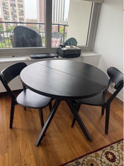 Plank & Beam dining table black