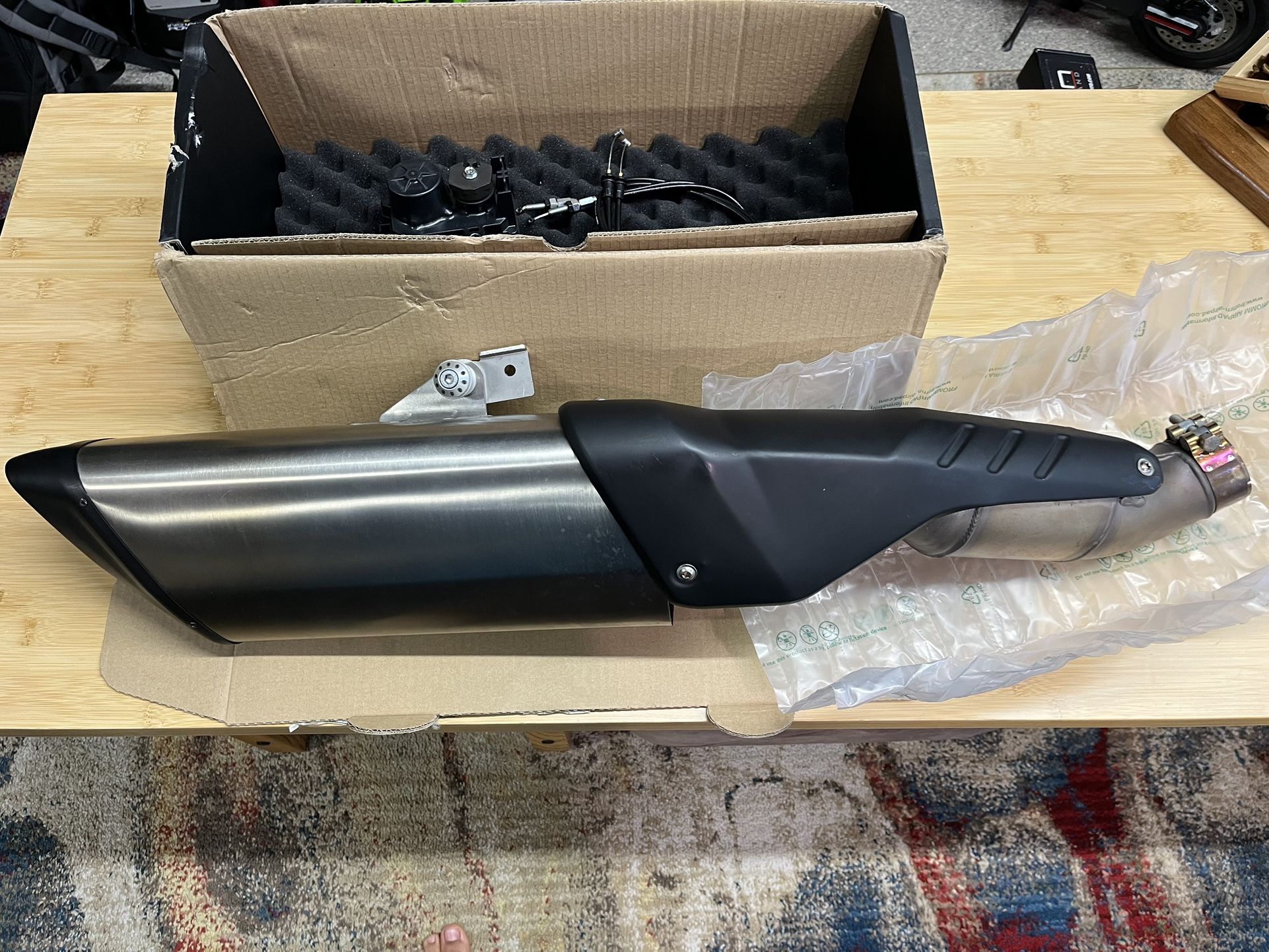 2023 Aprilia RSV4 1100 OEM exhaust.