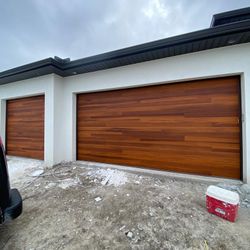Garage Door – Wood Look Flush Panel 