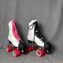 Leather Roller Skates By Sure Grip Super X-4  Women Size 7.5-8