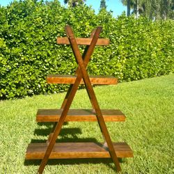 Beautiful large wood ladder shelf