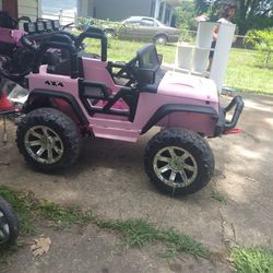 2 Pink Power Wheel Jeeps 6volt