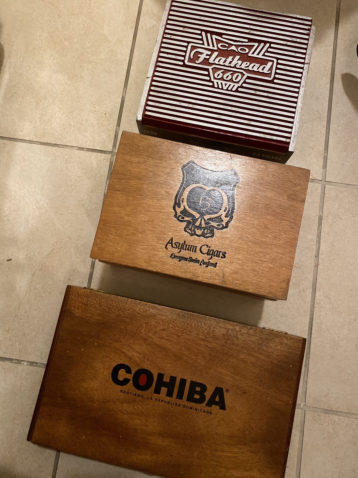 Set of EMPTY Cigar Boxes Wooden