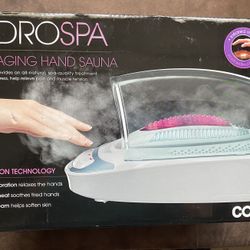 new in Box.  Conair Hydrospa massaging hand sauna.