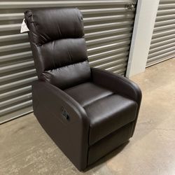Dormi Recliner Chair - Dark Brown Faux Leather