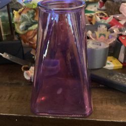 Purple vase 7 1/2 x 3