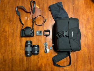 Canon Rebel T6 Bundle w/ go pro hero 5