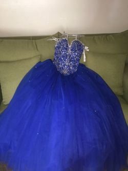Royal blue quinceañera dress