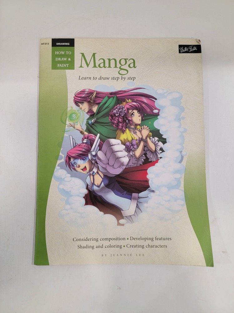 Learn To Draw & Paint Manga Drawing Book By Jeannie Lee~ Anime Step By Step Art