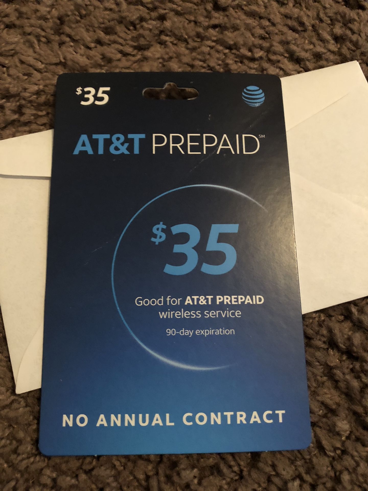 At&t prepaid refill card 35.00