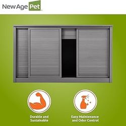 48-inch Pet Storage Cabinet in Gray, made of durable, non-toxic wood-plastic composite $80