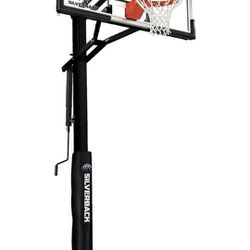 (New) Silverback In-Ground Basketball Hoops, Adjustable Height Tempered Glass Backboard