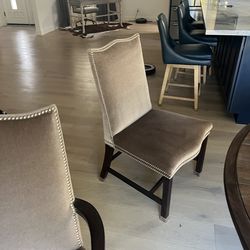 Beautiful tan mohair chairs 4