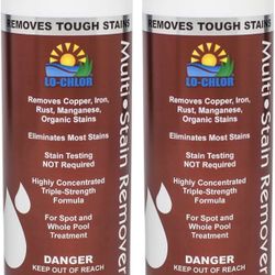 2x Bottles Lo-chlor Pool Stain Remover