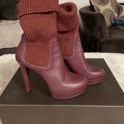 Burgundy, Gucci boots, high heel Size 39