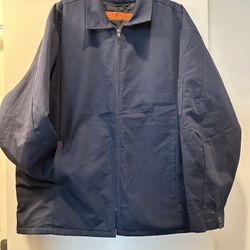 Red Kap Navy Work Jacket Canvas Material Mens Size XXL 2XL