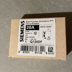 20 Amp AFCI/GFCI Siemens Breaker 