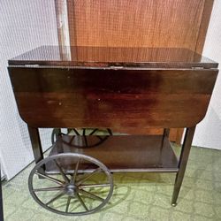 Antique serving cart