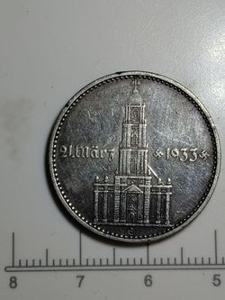 Rare silver 1934 German 2 Reichsmarks