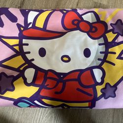 Hello Kitty Pink Hoodie Size M Medium Girl Front Sleeve Back Graphic School Spor