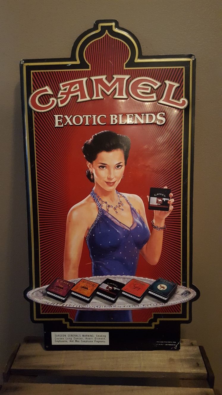 Camel Exotic Blends metal sign 13" x 23"