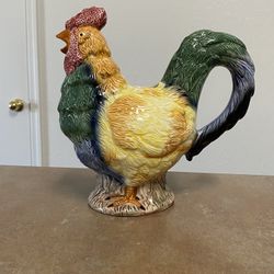 Rooster Creamer Pitcher Cracker Barrel 1996 Vintage Collectible Farm Farmhouse Kitchen Decor 