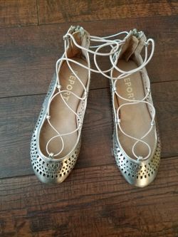Girls gold ballet flats size 13