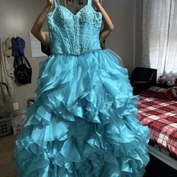 Quinceañera dress Turquoise