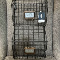 Rae Dunn Metal Inbox/Outbox